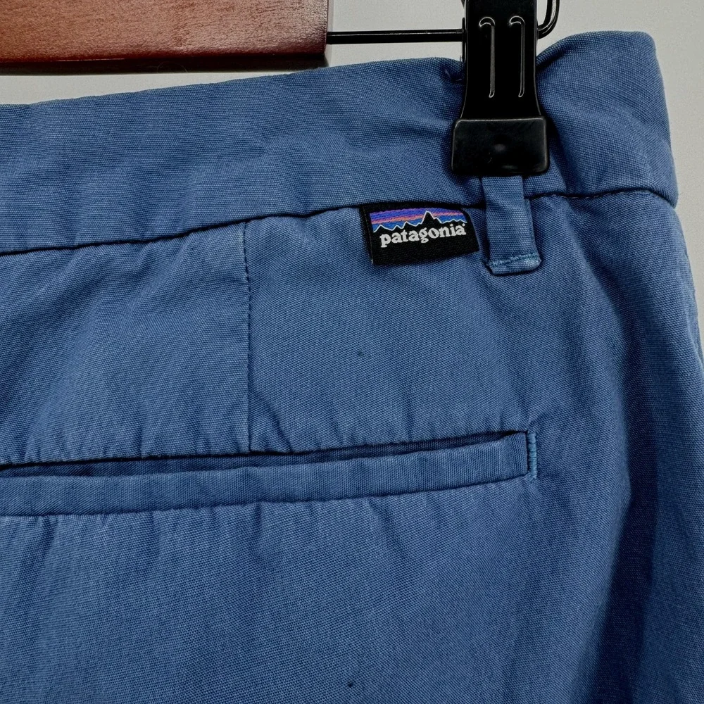 Patagonia Straight Leg Pants Womens 10 Blue Organic Cotton Stretch‎ 55395